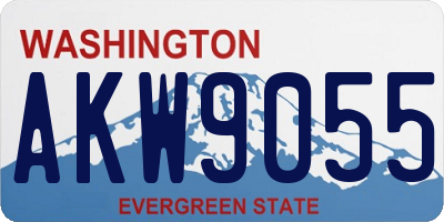 WA license plate AKW9055