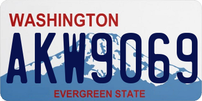 WA license plate AKW9069