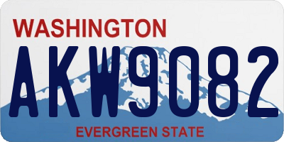 WA license plate AKW9082