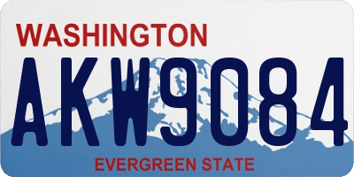 WA license plate AKW9084