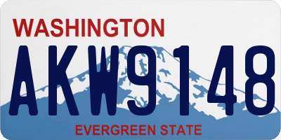 WA license plate AKW9148