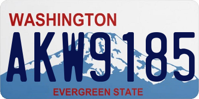 WA license plate AKW9185