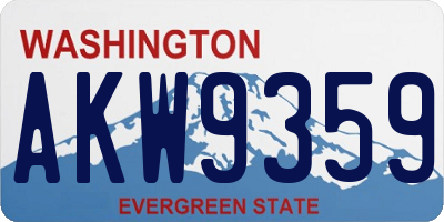 WA license plate AKW9359