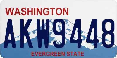 WA license plate AKW9448