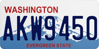 WA license plate AKW9450