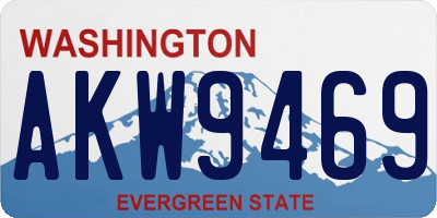 WA license plate AKW9469