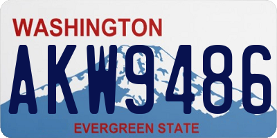 WA license plate AKW9486