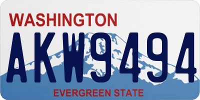WA license plate AKW9494