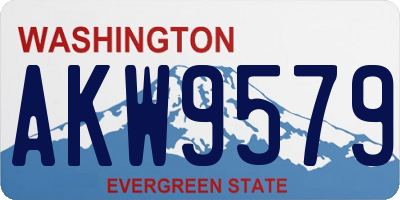 WA license plate AKW9579