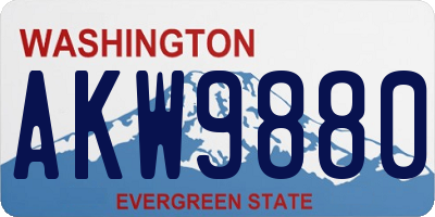 WA license plate AKW9880