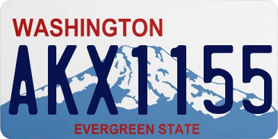 WA license plate AKX1155