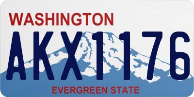 WA license plate AKX1176