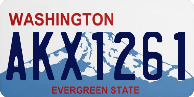 WA license plate AKX1261
