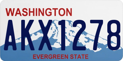 WA license plate AKX1278