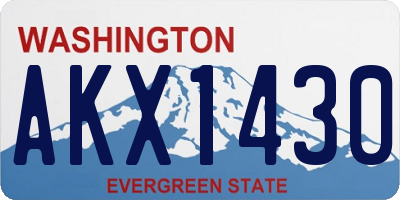 WA license plate AKX1430