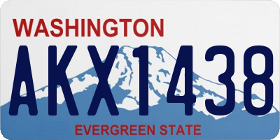 WA license plate AKX1438