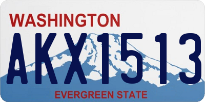 WA license plate AKX1513