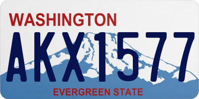 WA license plate AKX1577