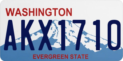 WA license plate AKX1710