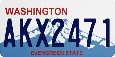 WA license plate AKX2471