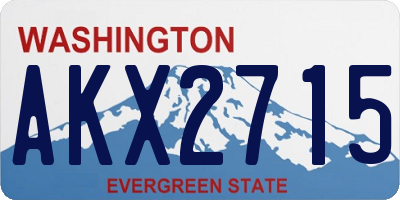 WA license plate AKX2715