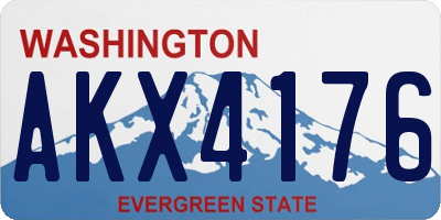 WA license plate AKX4176