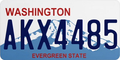 WA license plate AKX4485