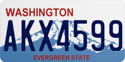 WA license plate AKX4599