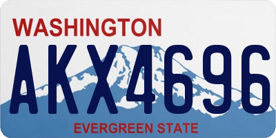 WA license plate AKX4696