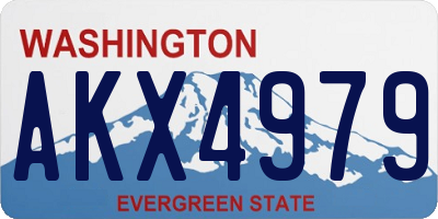 WA license plate AKX4979