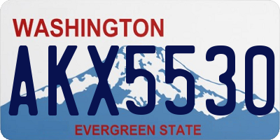 WA license plate AKX5530