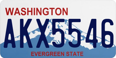 WA license plate AKX5546