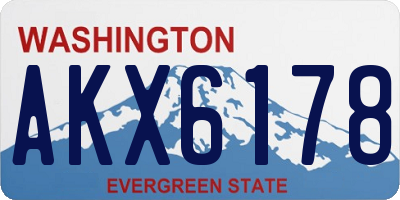 WA license plate AKX6178