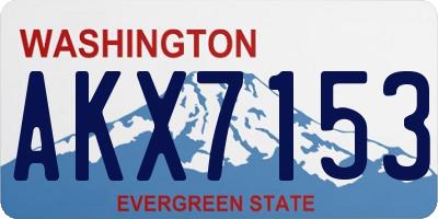 WA license plate AKX7153
