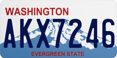 WA license plate AKX7246