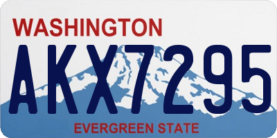 WA license plate AKX7295