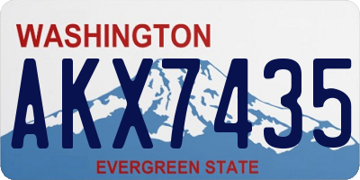 WA license plate AKX7435