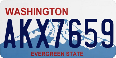 WA license plate AKX7659