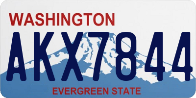 WA license plate AKX7844
