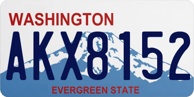 WA license plate AKX8152