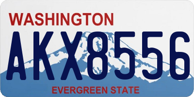 WA license plate AKX8556