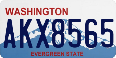 WA license plate AKX8565
