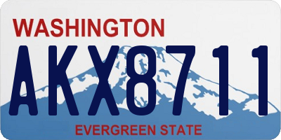 WA license plate AKX8711