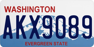 WA license plate AKX9089
