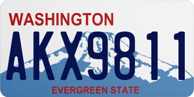 WA license plate AKX9811