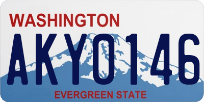 WA license plate AKY0146