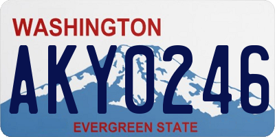 WA license plate AKY0246