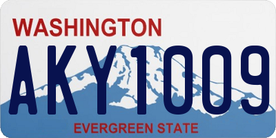 WA license plate AKY1009
