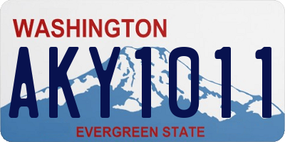 WA license plate AKY1011