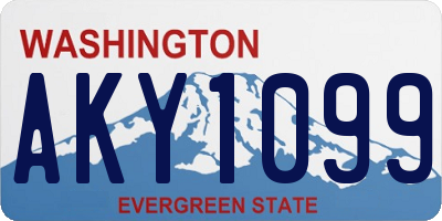 WA license plate AKY1099